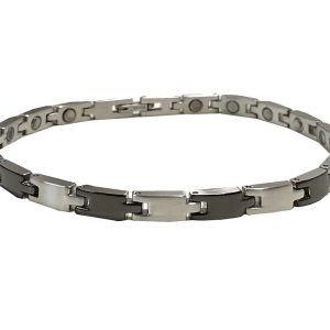 Magneettiranneke Musta/Hopea Dr Wiida 3000 gaussia