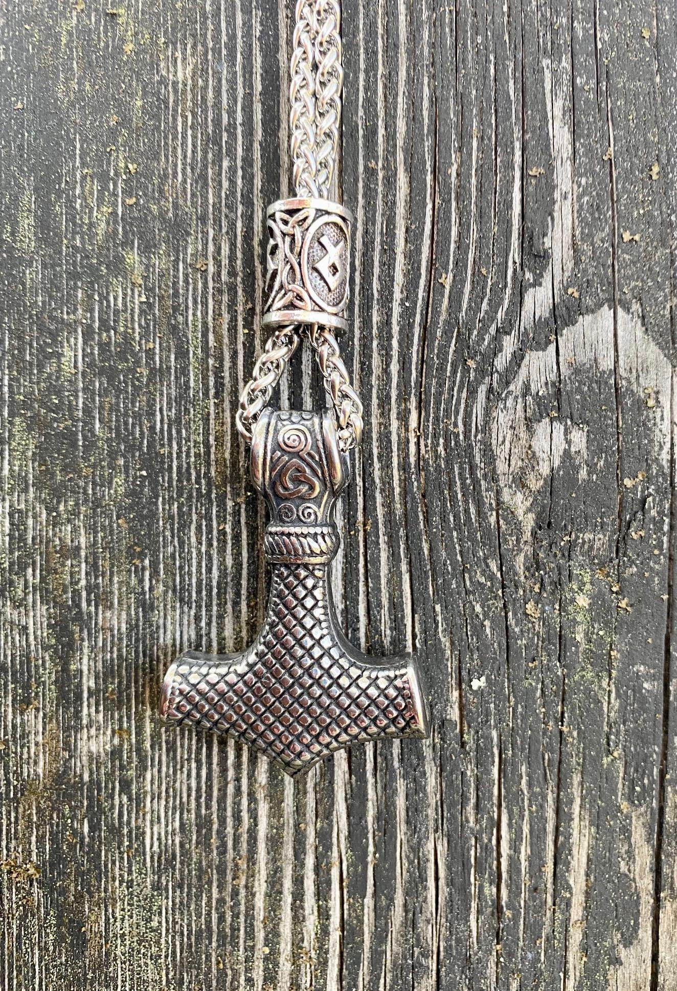 Mjolnir h_takaa Kaulakoru - Thorin vasara Mjölnir Hopea - Image 2